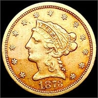 1873-S $3 Gold Piece NEARLY UNCIRCULATED