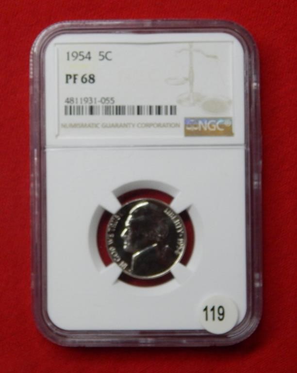 1954 Jefferson Nickel NGC PF68