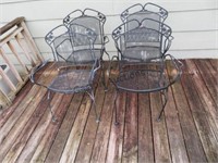 4 METAL PATIO CHAIRS