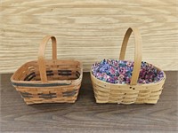 Baskets, Longaberger and Peterboro.