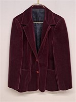 Vintage SEARS Burgundy Velvet Blazer-Sm/Med