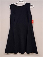Classic Black SPANX-Fit & Flare Dress-Lg-New