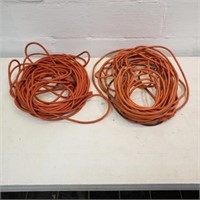 2 Orange 100' extension cords