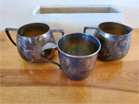 3 Silver Plate Cups