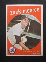 1959 TOPPS #108 ZACK MONROE YANKEES