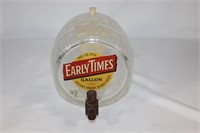 Vintage Early Times Glass Barrel