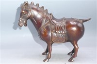 COPPER SCULPTURE OF MONGOLIAN HORSE