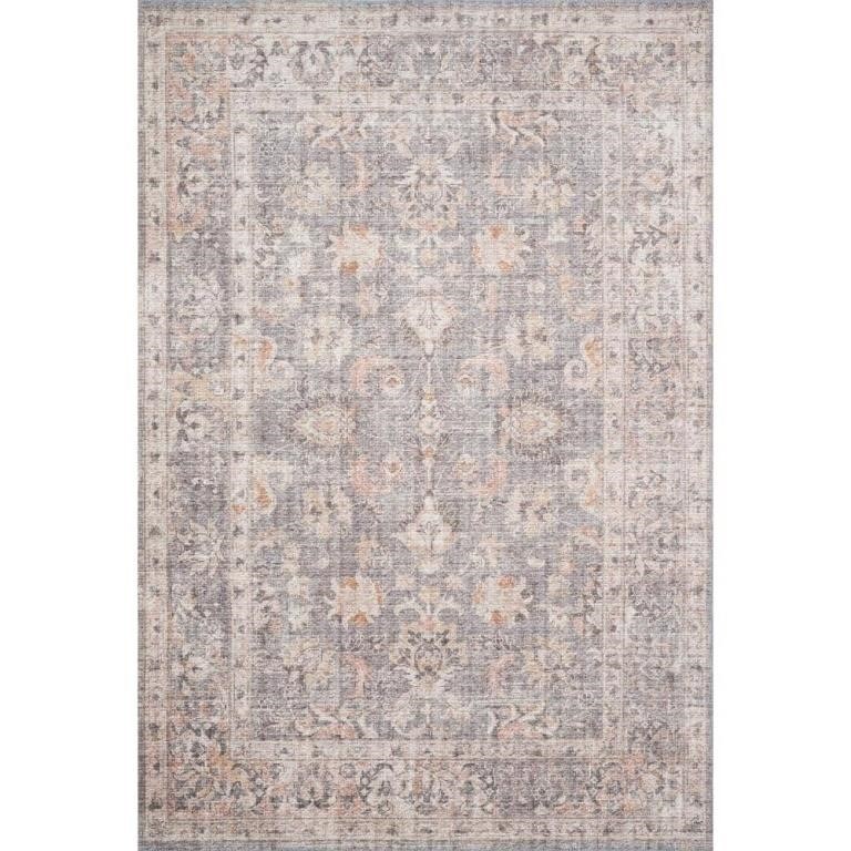 Skye Grey 3ft 6in x 5ft 6in Polyester Area Rug