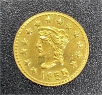 1855 1/4 California Gold Coin
