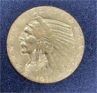 1911 Indian Head $5 Gold Coin