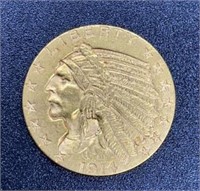 1914-D Indian Head $5 Gold Coin