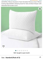 ASHOMELI Pillows Standard 2 Pack