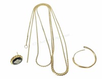(3) Pieces Of Scrap 14k Gold Jewelry