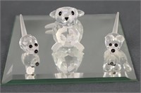 Swarovski Crystal Cut Figurines - 3 Mice