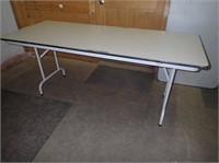 Wooden Table w/ Folding Legs-30"Wx72"L