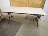 Wood Table w/ Folding Legs-30"Wx72"L