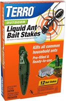 TERRO T1813B Outdoor Liquid Ant Bait Stakes - 12ct