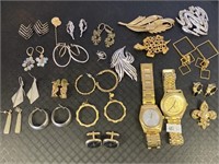 Watches, cufflinks, earrings, broaches.