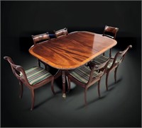 Antique Mahogany Table w/ 6 Chairs