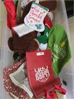 Tote Full Christmas Items,Cards,Ribbon,Ect