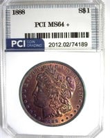 1888 Morgan PCI MS64+ Fantastic Color