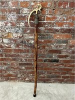 Hand Crafted Walking Staff with Antler Shed