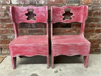 (2) Children’s Bench Chairs 25.5 Inches Total