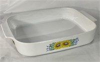 10"x12” SunFlower Print Casserole Dish No Lid