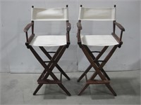 Two 4'x 22"x 15.5" Director Chairs See Info