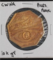 Colorado/Wyoming Numismatic Assn Token 10K GF
