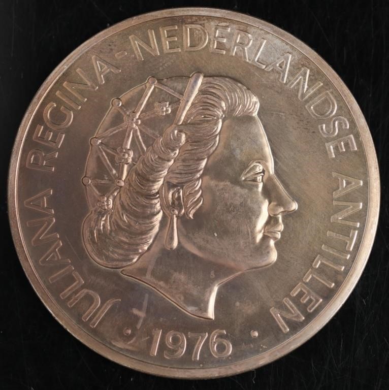 1976 Juliana Netherlands 25 Gulden Silver Coin