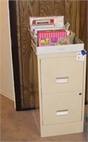 Two-Drawer File Cabinet and Greeting Cards