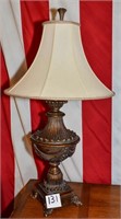 Heavy, ornate lamp 30" t