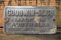 Goodwin - Alco Brass Plate