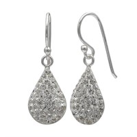 Primrose sterling silver crystal teardrop earrings