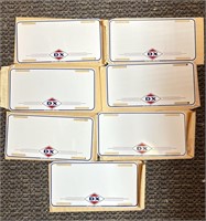 (7) NOS DX Oil Blank License Plates with Original