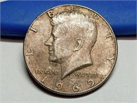 OF) 1969 D Kennedy silver half dollar