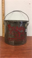 Stumpy-Vintage Minnow bucket-metal-9”