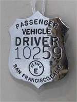 Vtg Passenger Vehicle Driver Badge