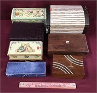 Assortment Of Trinket And Jewelry Boxes