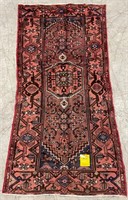 ZANJAN HAND KNOTTED WOOL ACCENT RUG, 6'8" X 3'4"