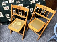 2 Folding Childrens Chairs