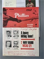 (1): 1 Autograph Don Wilson: 1968 Phillies Offic