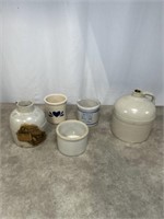 Assortment of pottery containers and jugs