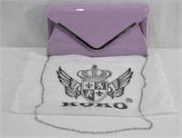 New Koko Mauve Patent Clutch Bag / Purse /Dustbag