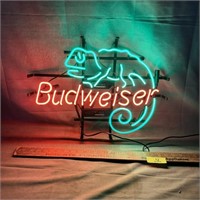 20"x16" Budweiser Lizard Beer Glass Neon Sign, wor