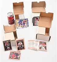 4 boîtes de cartes de hockey