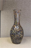 Signed Peter Hopkins Art Glass Vase