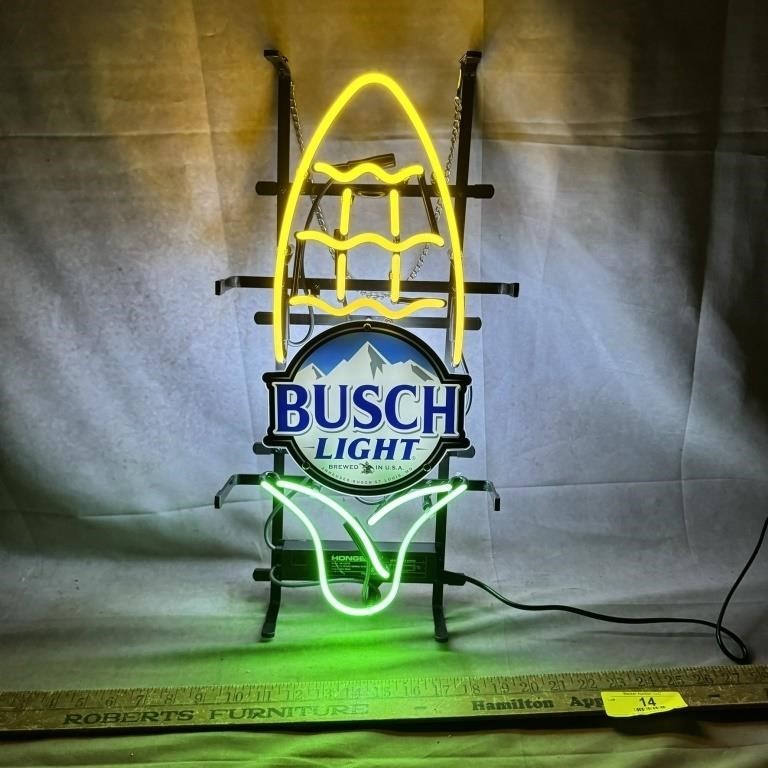 12"x20" Busch Light Ear of Corn Glass Neon Sign, w