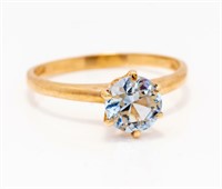 Jewelry 10kt Yellow Gold Blue Spinel Ring